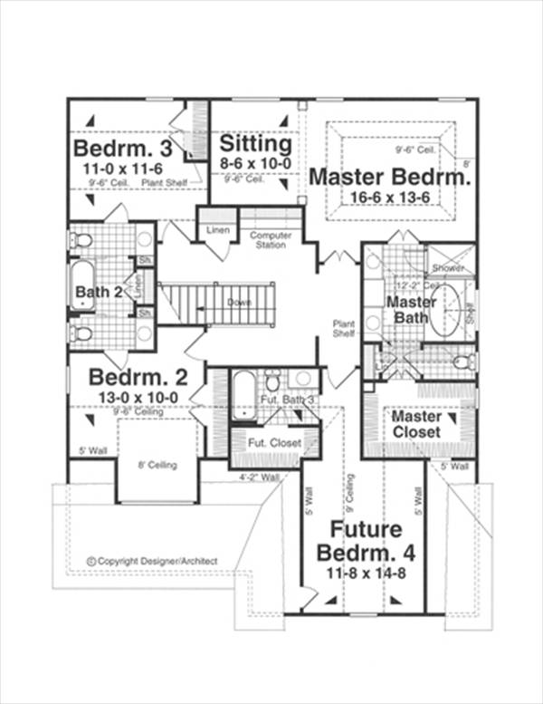 Second Floor image of DAUGHTRY II House Plan